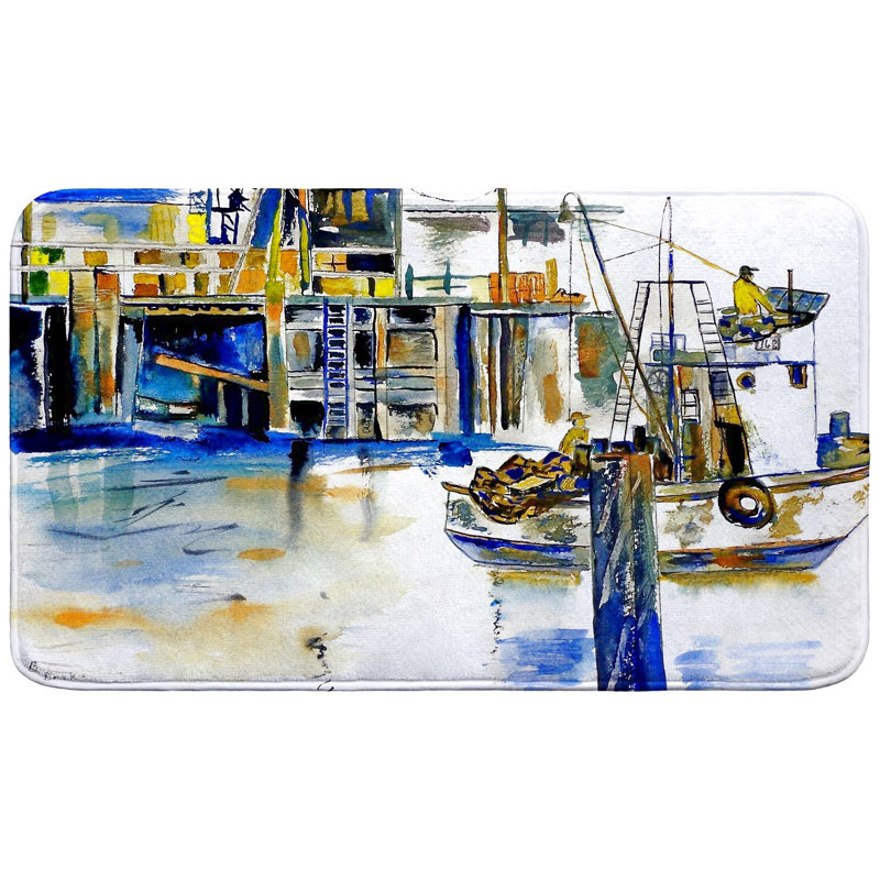 Tapis de bain bateau de pêche, Simple - L 18 po x l 30 po