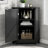 Black Bathroom Cabinet Triangle Corner Storage Cabinet with Adjustable Shelf Modern Style MDF Board-137064781