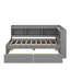 Twin Size L-Shaped Bookcases Bed With Power Outlets, USB  And Two Drawers-1127888915