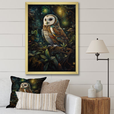 " Portrait Of Magical And Wise Owl In The Forest I "