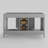 Scalloped 60 Inch Double Bowl Vanity - Light Grey - No Top - Gold Knobs-123431079-123431083