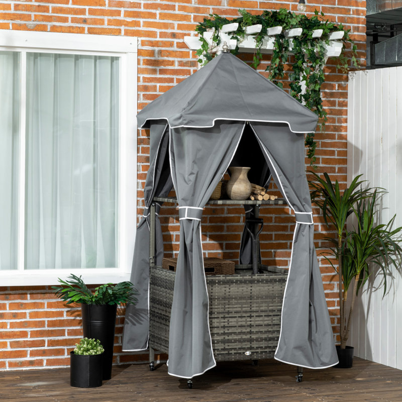 Outsunny Outdoor Towel Valet Caddy