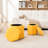 Upholstered Velvet Storage Ottoman with Gold Accents-783351399