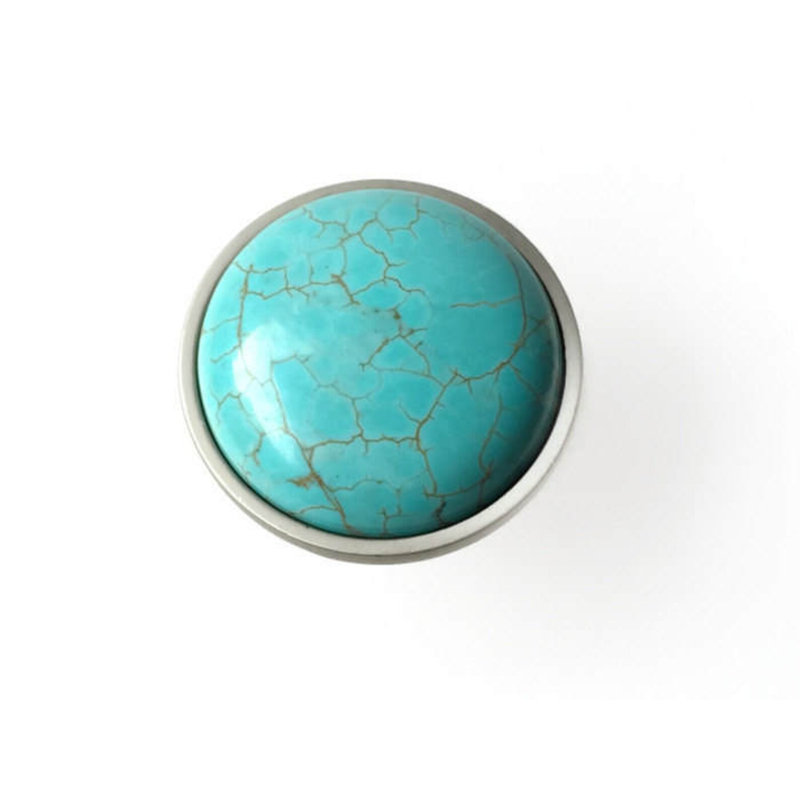 1.25" Diameter Mushroom Knob, Oiled Rubbed Bronze/Blue