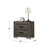2 Drawers Wood Nightstand With Black Handles In Foil Grey