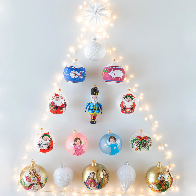 ORNAMENTS 5'' Handmade Glass Nativity Ornament