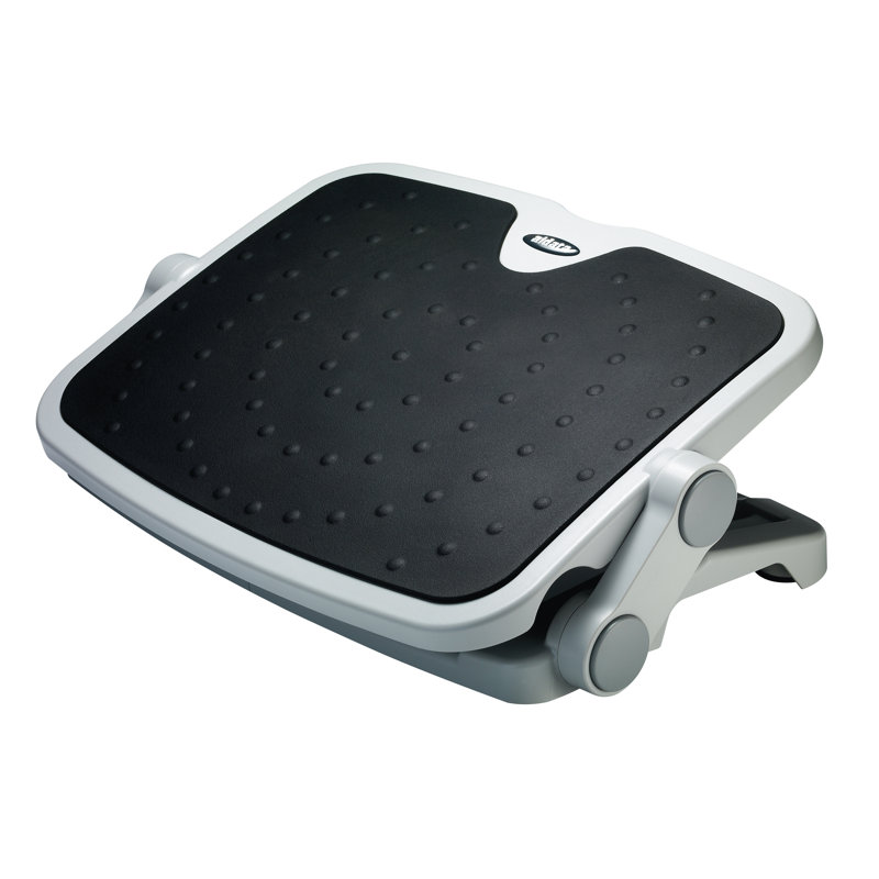 Adjustable Gray Plastic Ergonomic Footrest