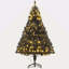 Sapin de Noël artificiel de 6 pi avec branches réalistes, 250 lumières DEL blanc chaud et 1000 pointes, noir-118034178