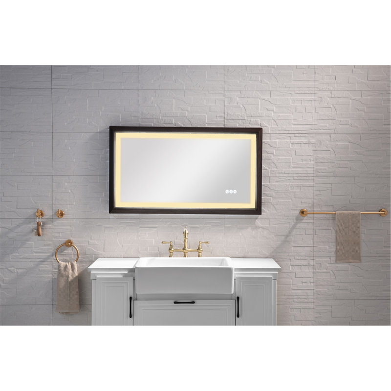 Miroir de salle de bain polyvalent à DEL avec fonctions avancées et attrait élégant