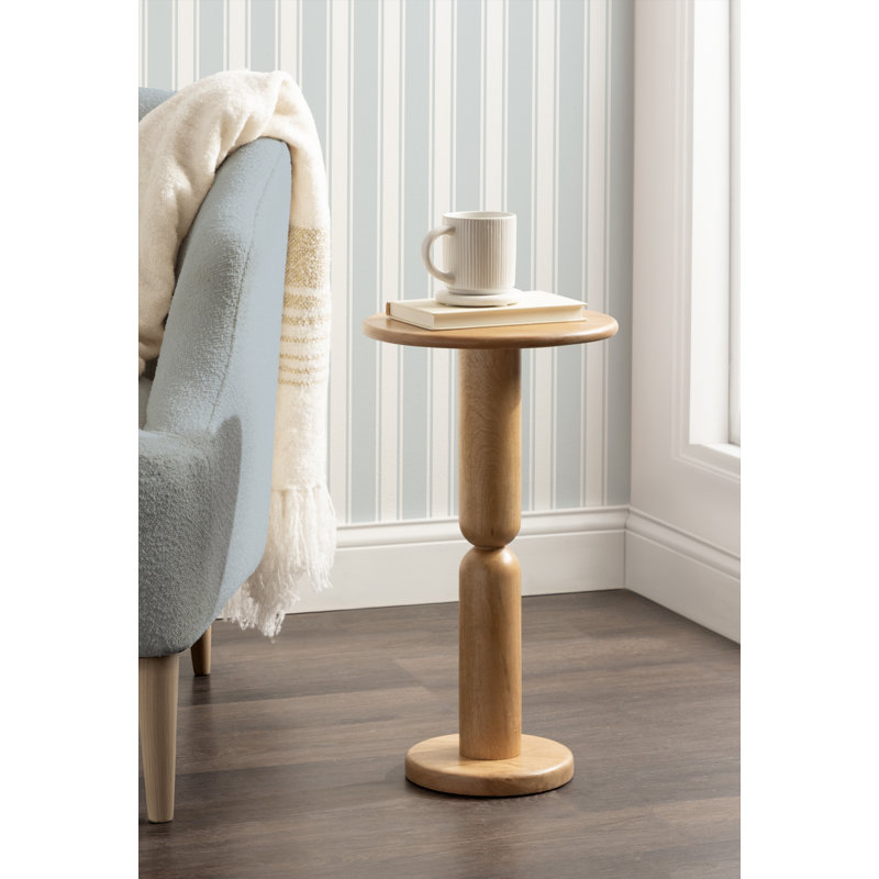 Table d'appoint ronde Macron, Natural