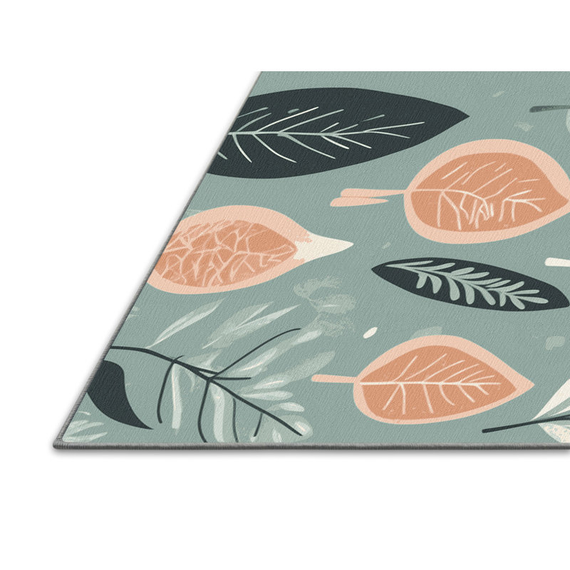 Golden Fern Rug, Rectangle 2' x 3'