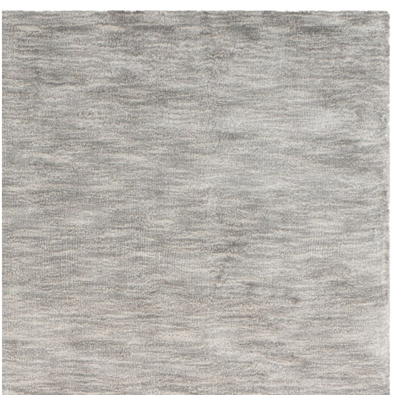 Tapis noué à la main gris Billie-Lea, Rectangle 6 pi x 9 pi