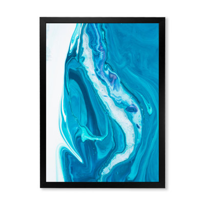 Décoration murale moderne sur toile en marbre turquoise de luxe II