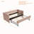 Pink velvet daybed, sturdy wooden bed frame, modern diamond grid pull-out design, perfect for bedroom, living room furniture-659560539