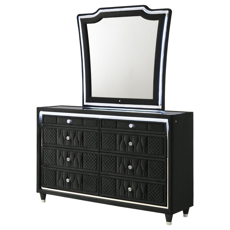 Commode à 8 tiroirs avec miroir Stanton