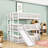 Elester Full Over Full Over Full Wooden Triple / Quad Bunk Bed with Slide-1742758044