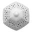 15" Antique White Carved Temple Jar
