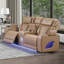 Masseur inclinable électrique 2PC Featherstone avec haut-parleur à DEL et Bluetooth Caramel-826897239-826897237