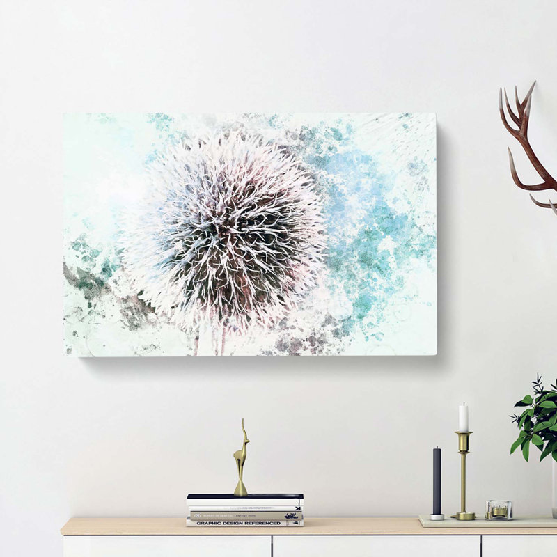 Globe Thistle in Abstract - Wrapped Canvas, 35cm H x 50cm W x 3cm D