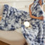 Tie-Dye Faux Rabbit Fur & Flannel Weighted Throw Blanket, Ultra Soft & Cozy for Sofa Couch Bed-125287876-125287882