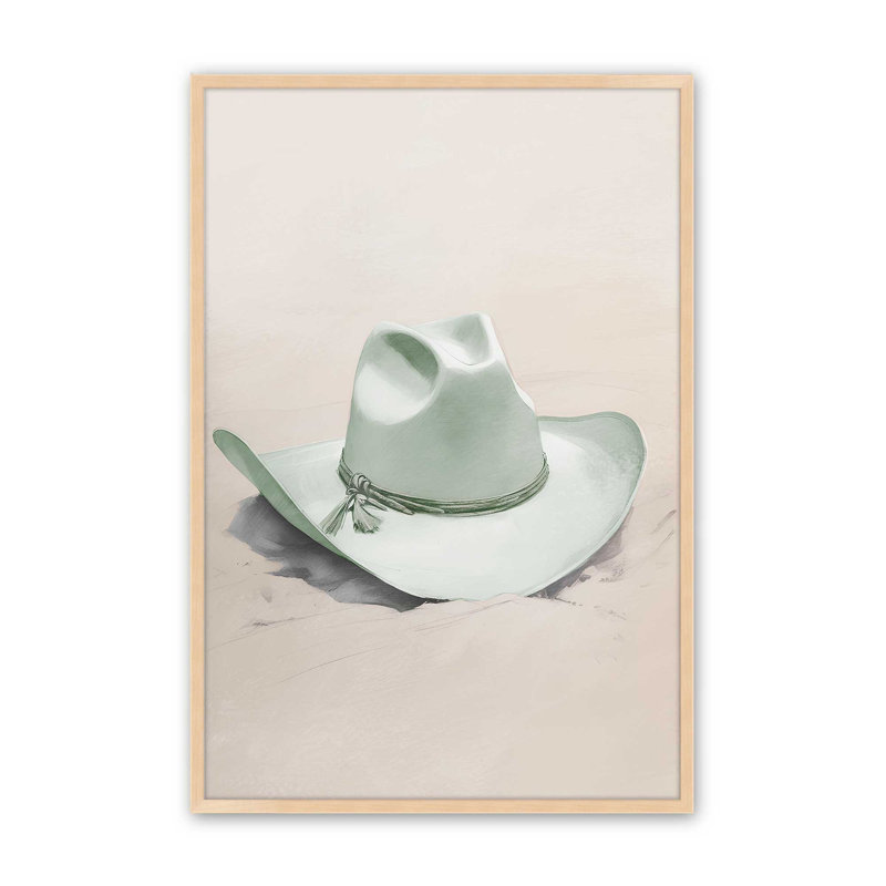 Imprimé Cowboy Essentials en vert II, Érable brut, H 37 po x l 25 po