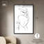 Art mural minimaliste «Blossoming Floral Contour II Shadowbox» par Art Remedy, cadre noir, 37 x 55-900506836-900506843