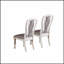 Chaise de salle à manger rembourrée en tissu léger, blanc rétro, ensemble de 2, confortable et durable pour les salles à manger modernes
