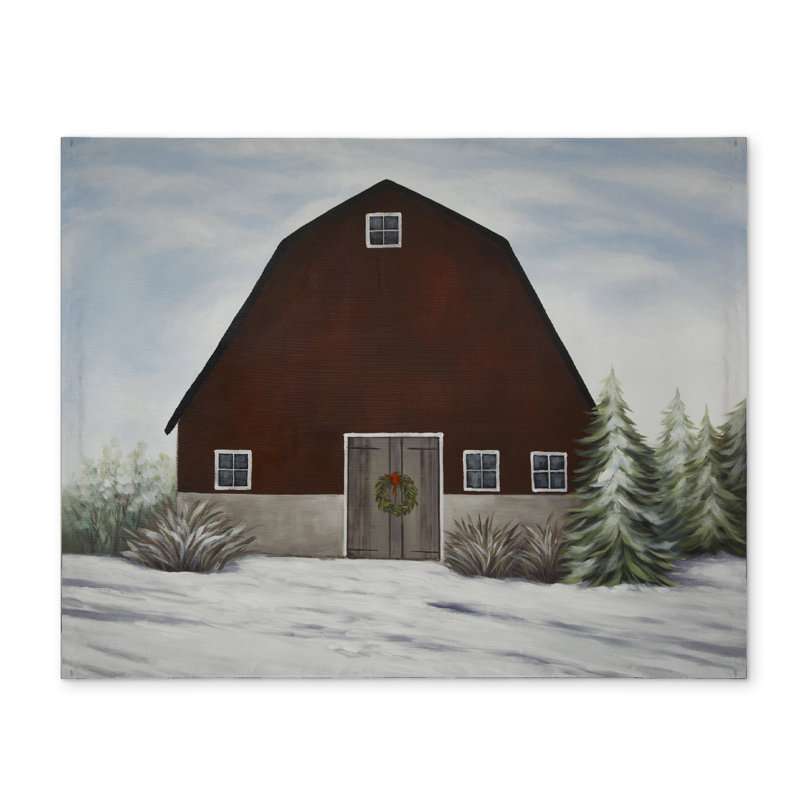 It's Winter on the Farm Rustic Trees Placemat - Home Decor