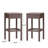 Outdoor PE Rattan Backless Barstools, Set of 2