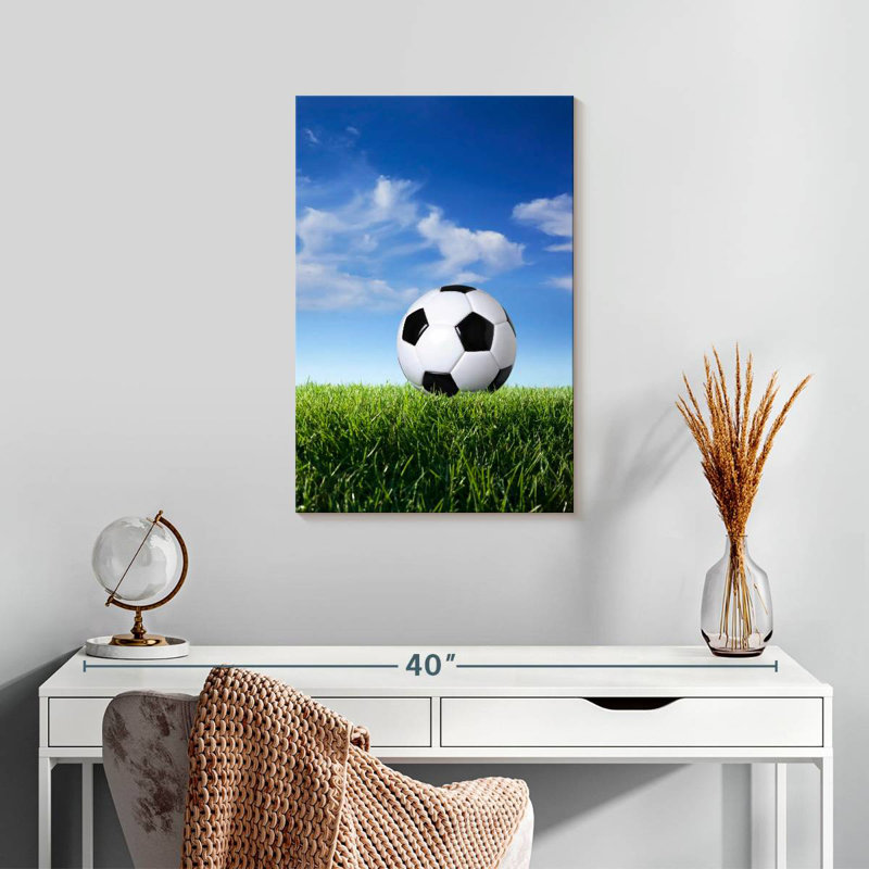 Ballon de soccer Sireci sur gazon, H 24 po x l 16 po