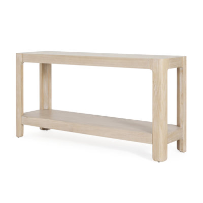Modern Farmhouse Console Table,Elegant Minimalist Design With Premium Wood Veneer And Rounded Corners