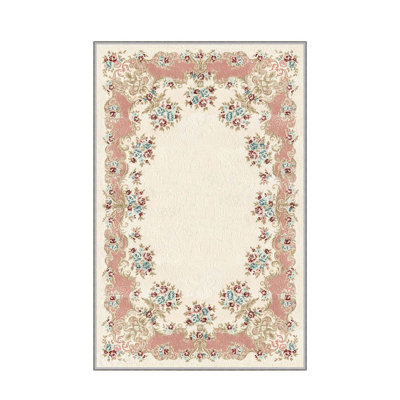 Stylish Woven Carpet, 4 x 6 Feet, 100% Polyester | Antibacterial, 3D Digital Printing, Non-Slip PVC Felt Dot Underside | Machine Washable, 0.4 in Pile Height, Perfect for Living Room & Bedroom Decor