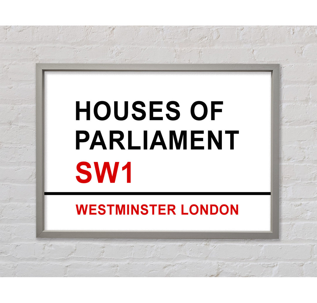 Houses Of Parliament Signs Gerahmter Druck