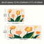 Ensemble de 2 tapis de cuisine tulipes orange