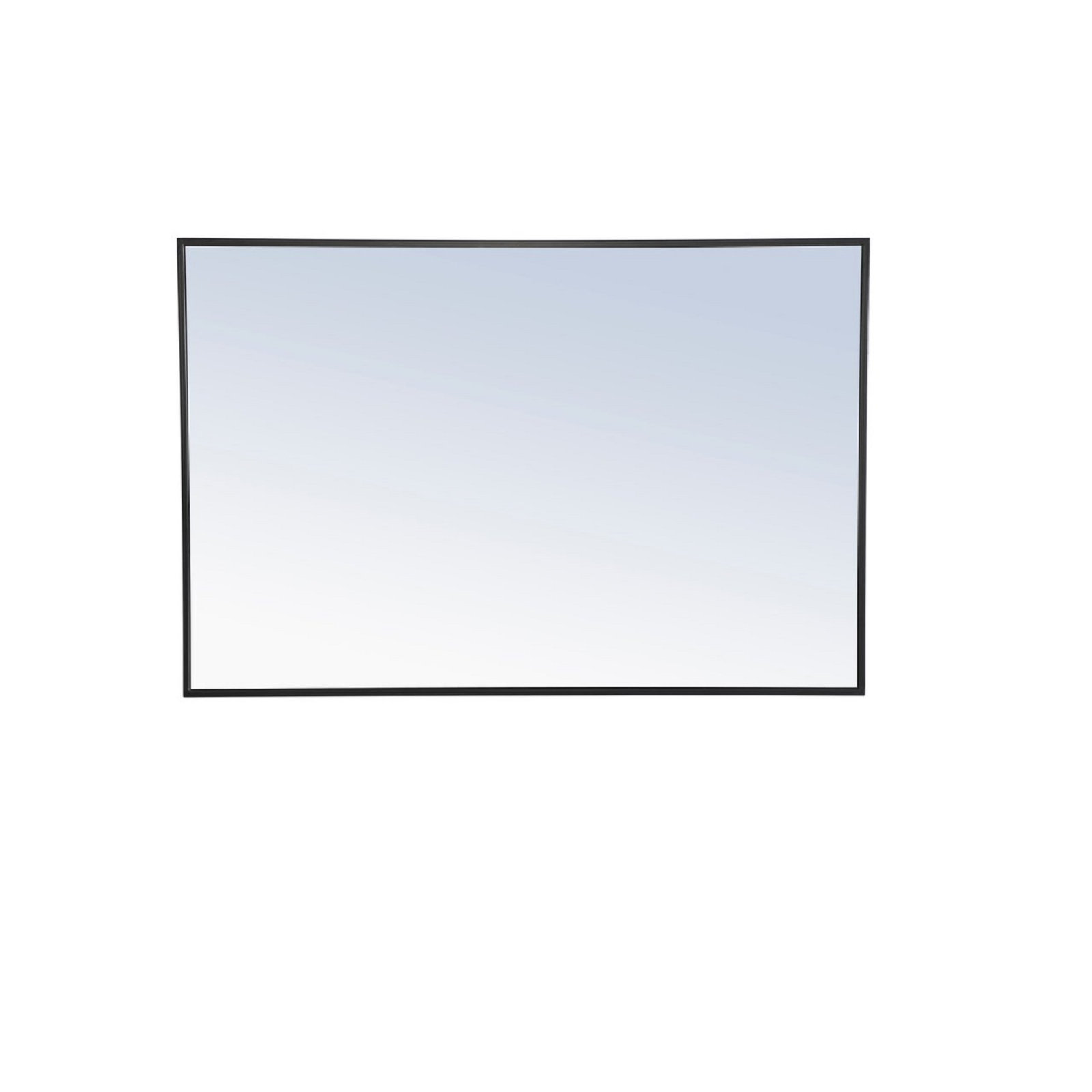 Sabine Metal Rectangle Wall Mirror, 42" x 28", Black