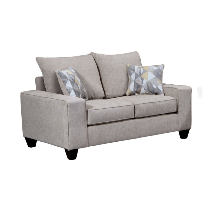 Causeuse contemporaine l 61,4 po, beige