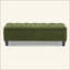 Banc repose-pieds avec rangement, surface bouclée, pieds en bois d'hévéa, capacité de 300 lb