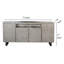 Console multimédia Zeka, portes cannelées, gris clair, 72 po-88863983