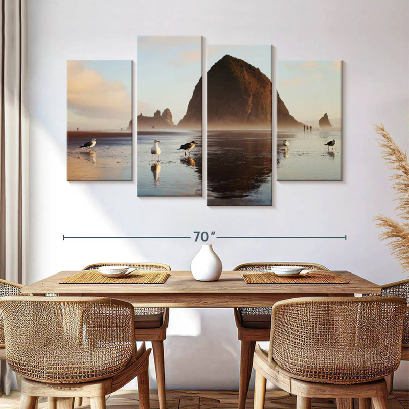 Gillard Haystack Rock Seagulls, 42" H x 68" W
