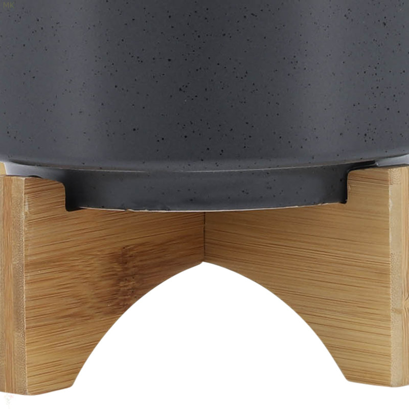 Jardinière avec support en bois, H 11,97 po x l 10,05 po x P 10,05 po, 2
