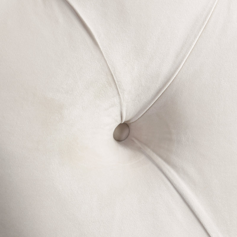 Kira Dympha Velvet Bed, Cream Velvet, King