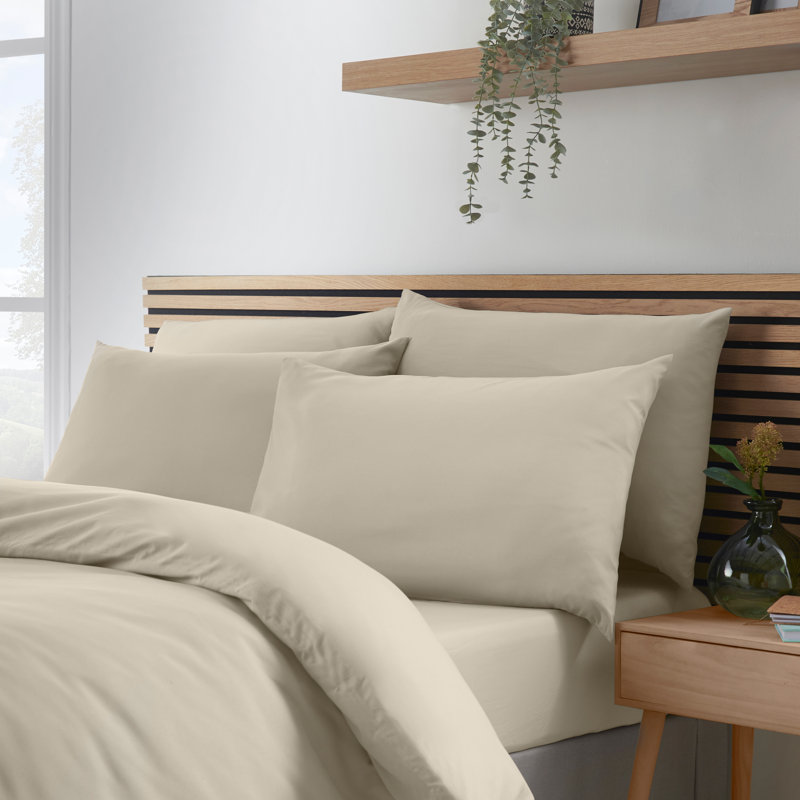 So Soft Easy Iron Duvet Cover Set, Double  , Beige