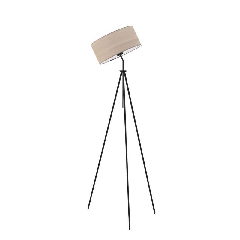 Campton 145cm Tripod Floor Lamp, Black, Beige