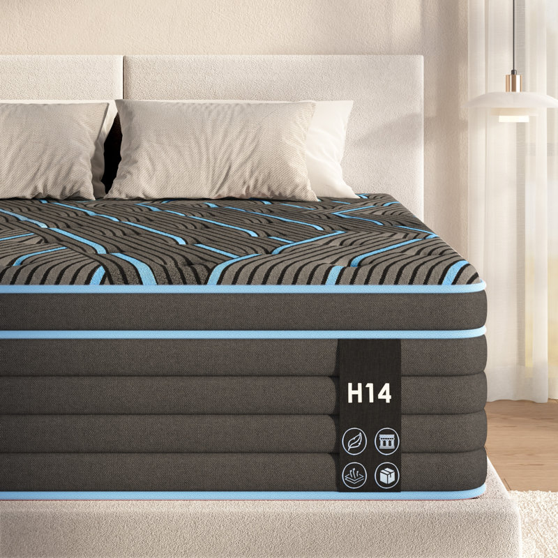 Hybrid Mattress, Individually Pocketed Innerspring, King, 14