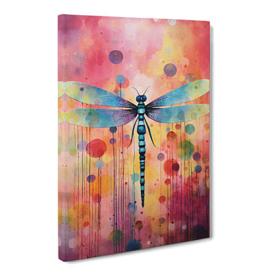 Dragonfly Colour Field - Wrapped Canvas Print