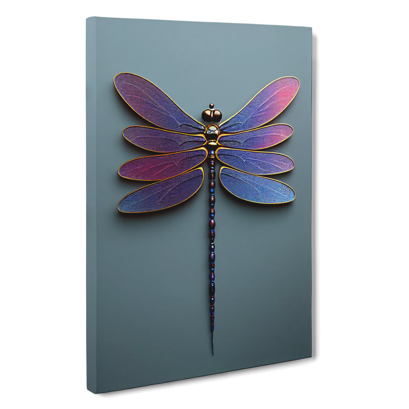 Precious Dragonfly - Wrapped Canvas Print, 50cm H x 35cm W x 3cm D
