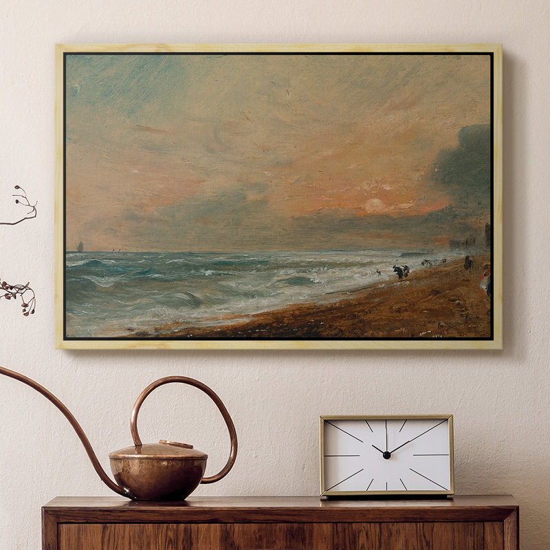 Hove Beach, v. 1824-1826 - John Constable, toile tendue avec châssis, 16 x 24, Naturel