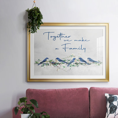 Bluebird Family, reproduction d'art encadrée