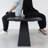 Black Rectangle Solid Wood Dining Tables-1814007145