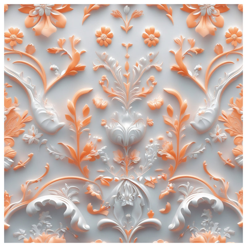 Couvertures à motif floral orné, L 50 po x H 60 po